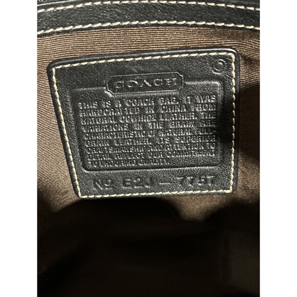 Vintage Coach Hampton Black Leather Purse Y2K Handbag E2J7757 - Picture 4 of 10